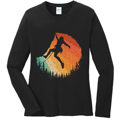 Rock Climbing Art For Women Mountain Climber Bouldering Ladies Long Sleeve Shirt