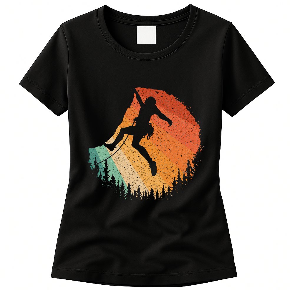 Rock Climbing Art For Women Mountain Climber Bouldering Womens T-Shirt