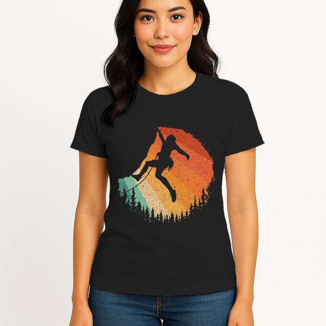 Rock Climbing Art For Women Mountain Climber Bouldering Womens T-Shirt