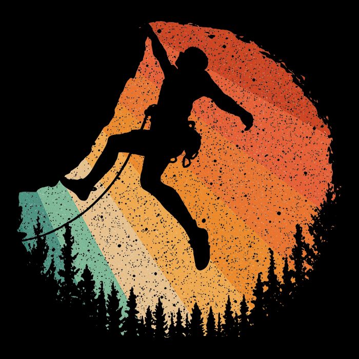 Rock Climbing Art For Women Mountain Climber Bouldering Womens T-Shirt