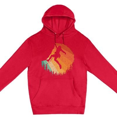 Rock Climbing Art For Women Mountain Climber Bouldering Premium Pullover Hoodie