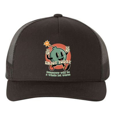 Retro Cartoon Bomb Nihilism Classic Fit Crew Neck Yupoong Adult 5-Panel Trucker Hat