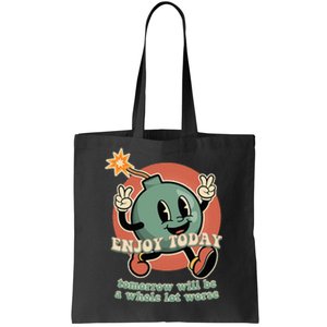 Retro Cartoon Bomb Nihilism Classic Fit Crew Neck Tote Bag