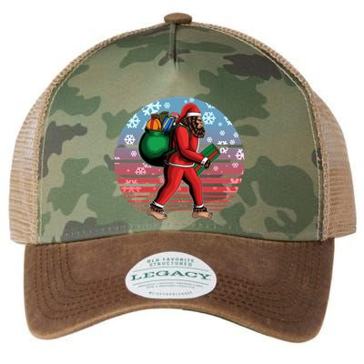 Retro Christmas Big Foot Sasquatch Santa Claus Legacy Tie Dye Trucker Hat