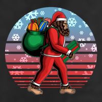 Retro Christmas Big Foot Sasquatch Santa Claus Trucker Hat