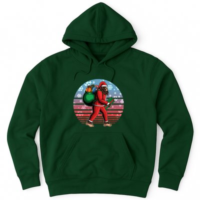 Retro Christmas Big Foot Sasquatch Santa Claus Hoodie