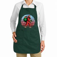 Retro Christmas Big Foot Sasquatch Santa Claus Apron