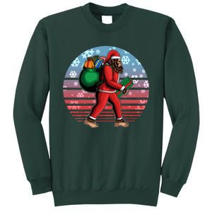 Retro Christmas Big Foot Sasquatch Santa Claus Sweatshirt