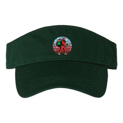 Retro Christmas Big Foot Sasquatch Santa Claus Visor