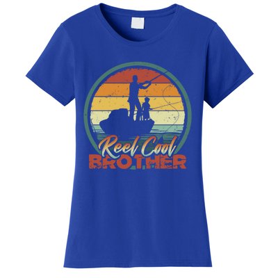 Reel Cool Brother Gift Retro Fishing Family Funny Gift Women's T-Shirt