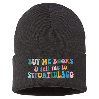 Retro Cute Booktok Buy Me Books And Tell Me Stfuattdlagg Sustainable Knit Beanie