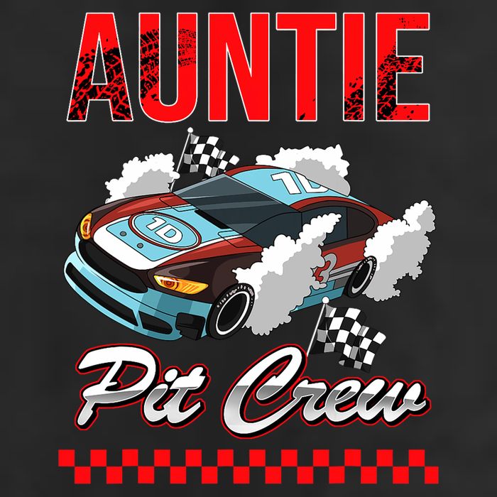 Race Car Birthday Party Racing Family Auntie Pit Crew 7 Panel Mesh Trucker Snapback Hat