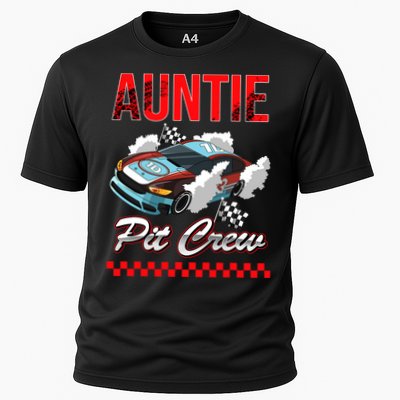 Race Car Birthday Party Racing Family Auntie Pit Crew Cooling Performance Crew T-Shirt