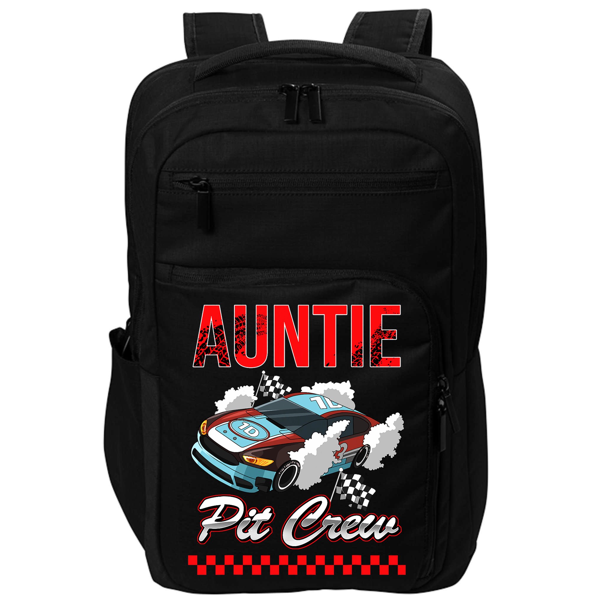 Race Car Birthday Party Racing Family Auntie Pit Crew Impact Tech Backpack