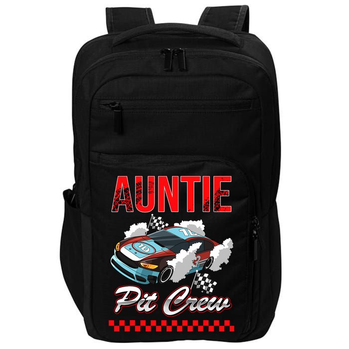 Race Car Birthday Party Racing Family Auntie Pit Crew Impact Tech Backpack