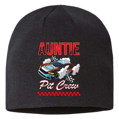 Race Car Birthday Party Racing Family Auntie Pit Crew Sustainable Beanie