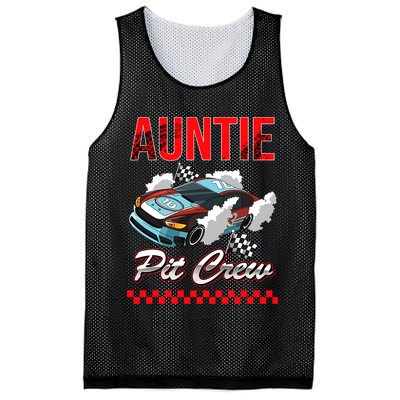 Race Car Birthday Party Racing Family Auntie Pit Crew Mesh Reversible Basketball Jersey Tank