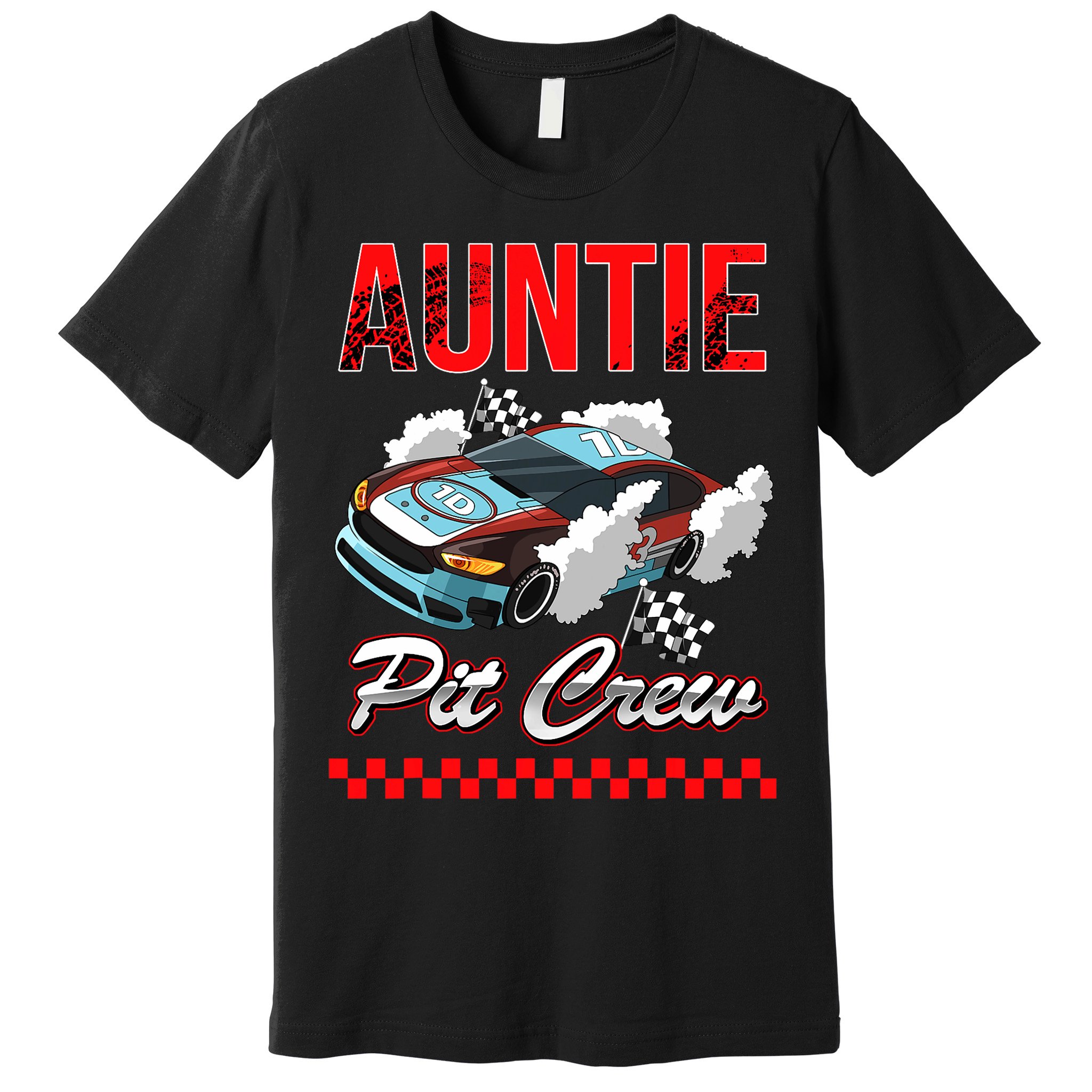 Race Car Birthday Party Racing Family Auntie Pit Crew Premium T-Shirt