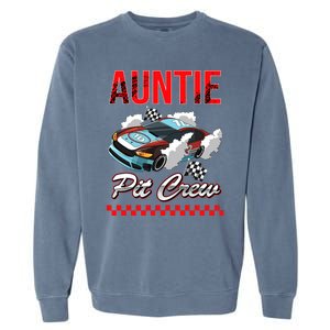 Race Car Birthday Party Racing Family Auntie Pit Crew Garment-Dyed Sweatshirt