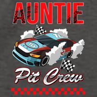 Race Car Birthday Party Racing Family Auntie Pit Crew Vector Backpack