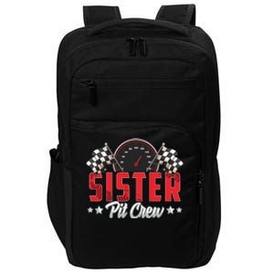 Race Car Birthday Party Racing Family Sister Pit Crew Impact Tech Backpack