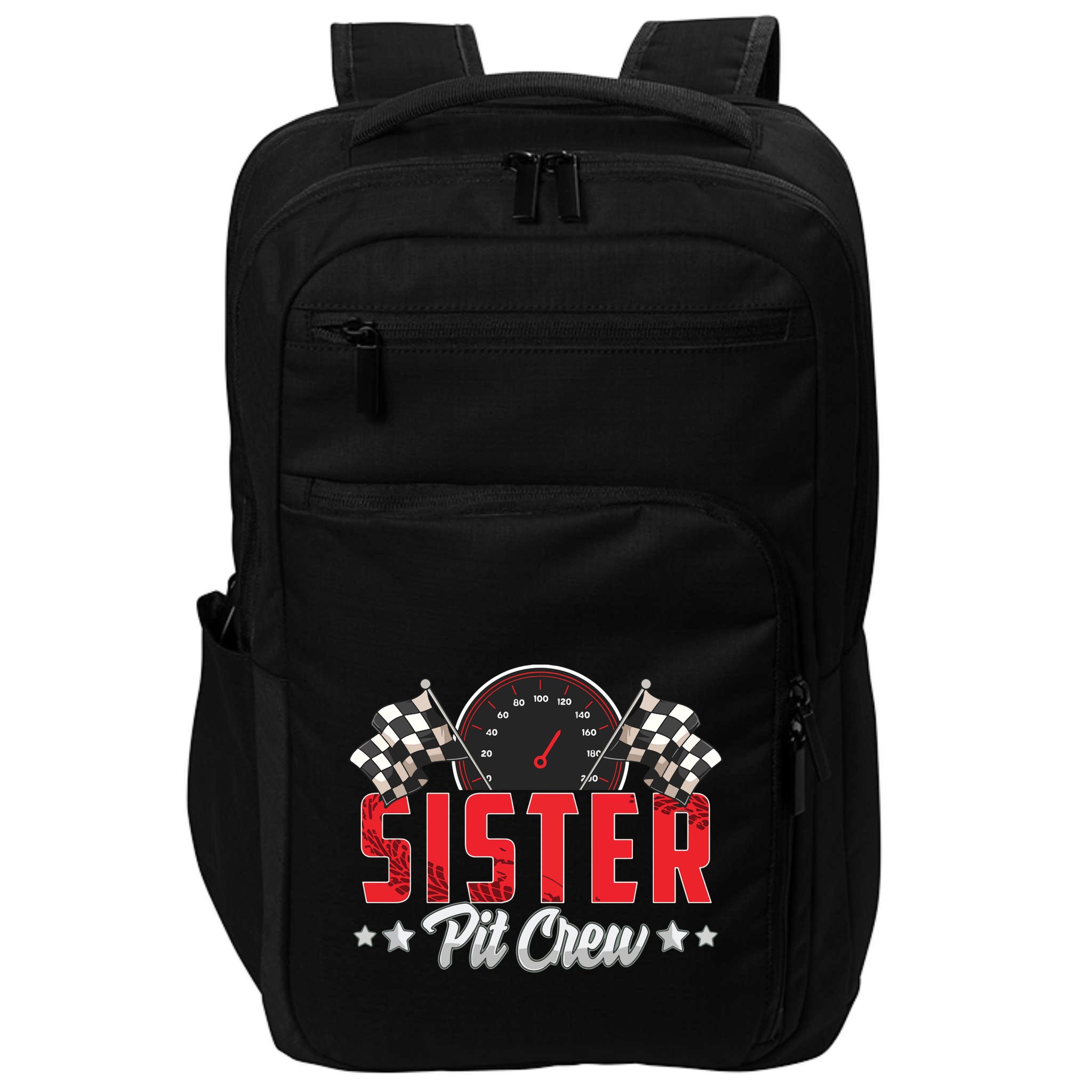Race Car Birthday Party Racing Family Sister Pit Crew Impact Tech Backpack