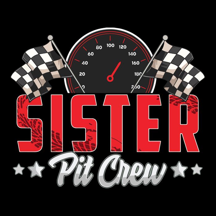 Race Car Birthday Party Racing Family Sister Pit Crew 16 in Basic Backpack