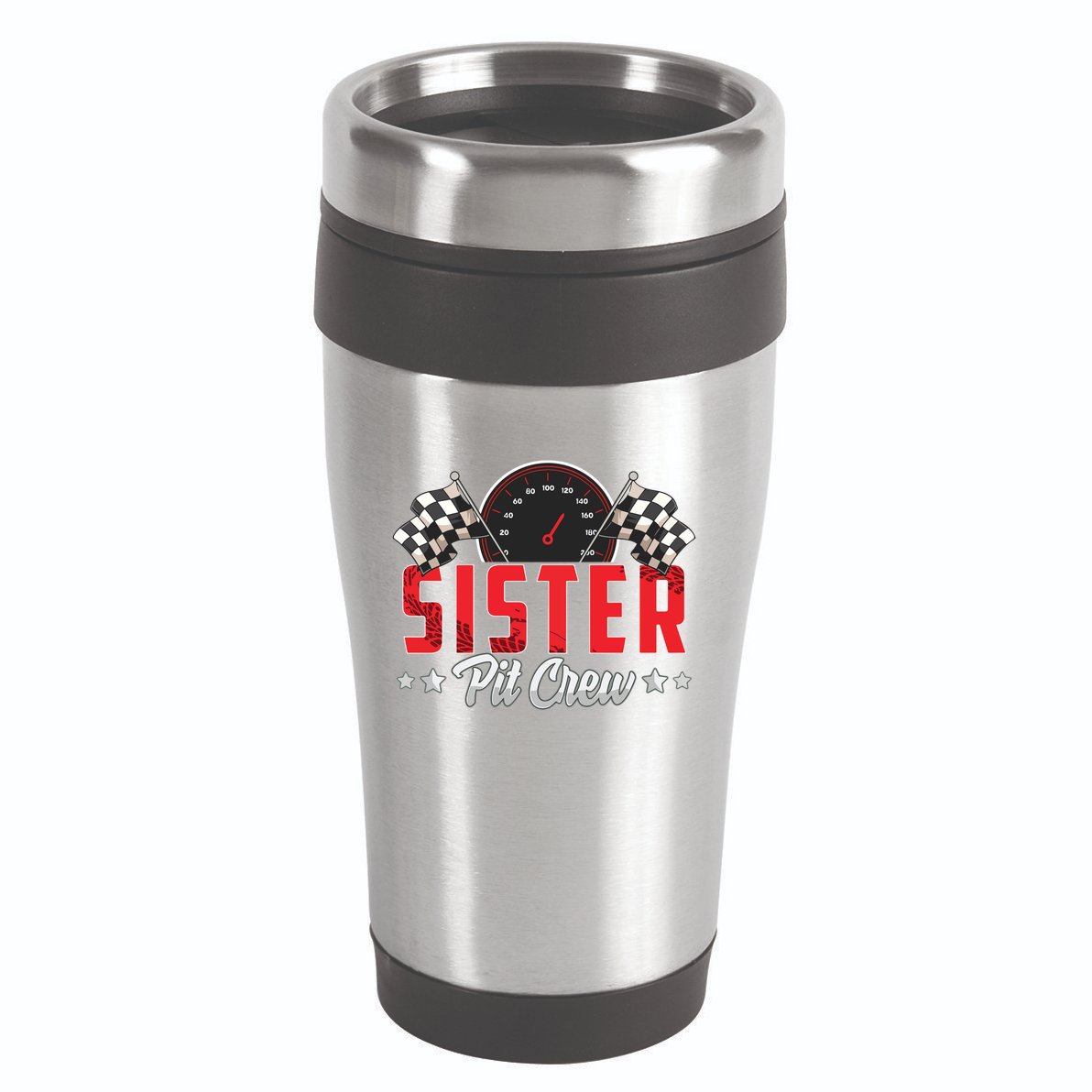 Race Car Birthday Party Racing Family Sister Pit Crew 16oz Travel Tumbler