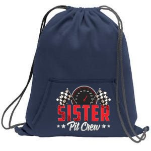 Race Car Birthday Party Racing Family Sister Pit Crew Sweatshirt Cinch Pack Bag