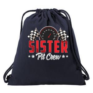 Race Car Birthday Party Racing Family Sister Pit Crew Drawstring Bag