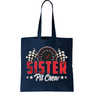 Race Car Birthday Party Racing Family Sister Pit Crew Tote Bag