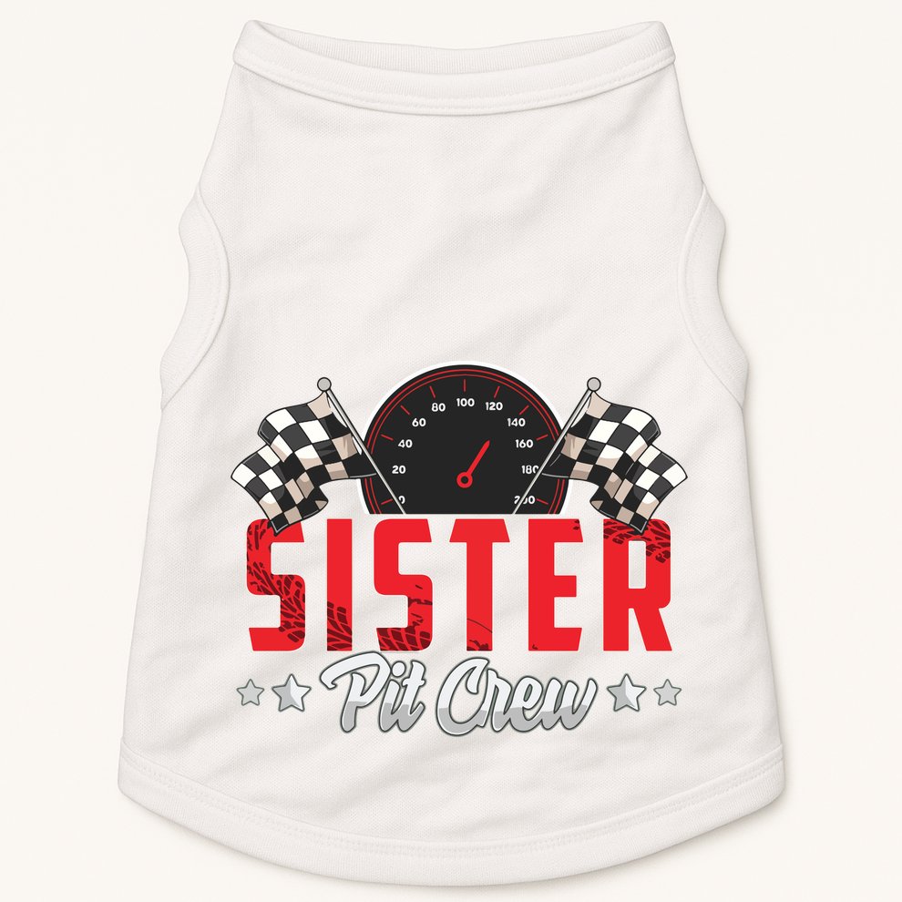 Race Car Birthday Party Racing Family Sister Pit Crew Doggie Tank