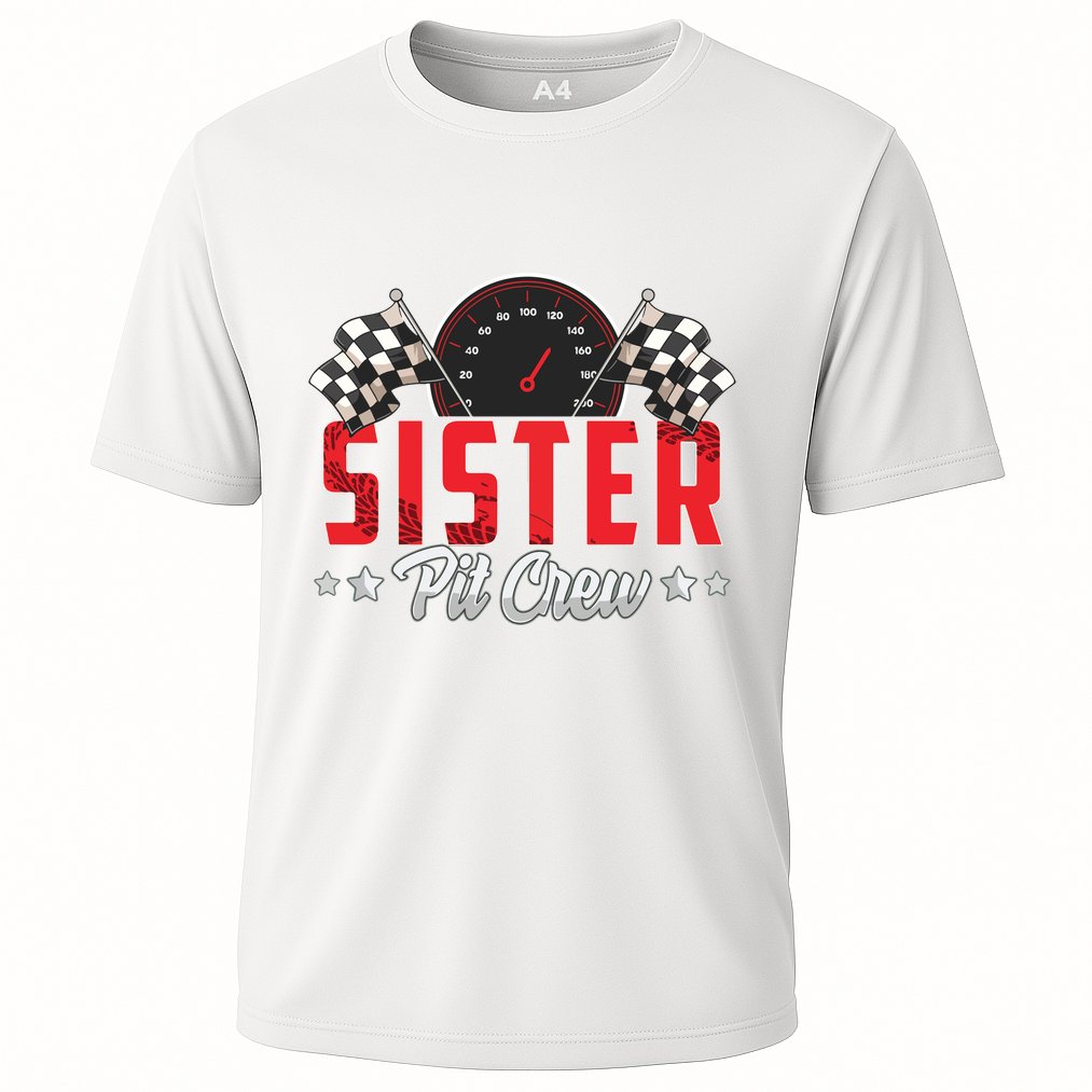 Race Car Birthday Party Racing Family Sister Pit Crew Performance Shirt