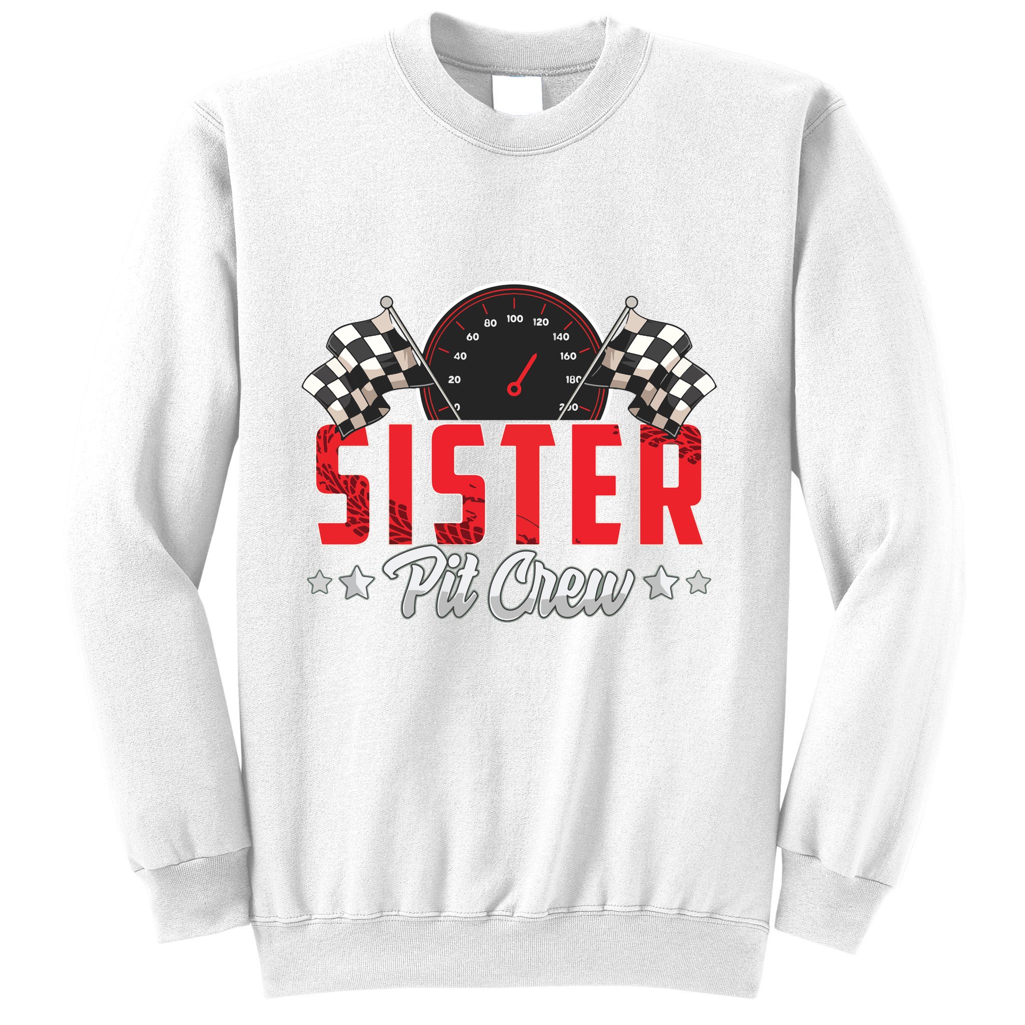 Race Car Birthday Party Racing Family Sister Pit Crew Sweatshirt