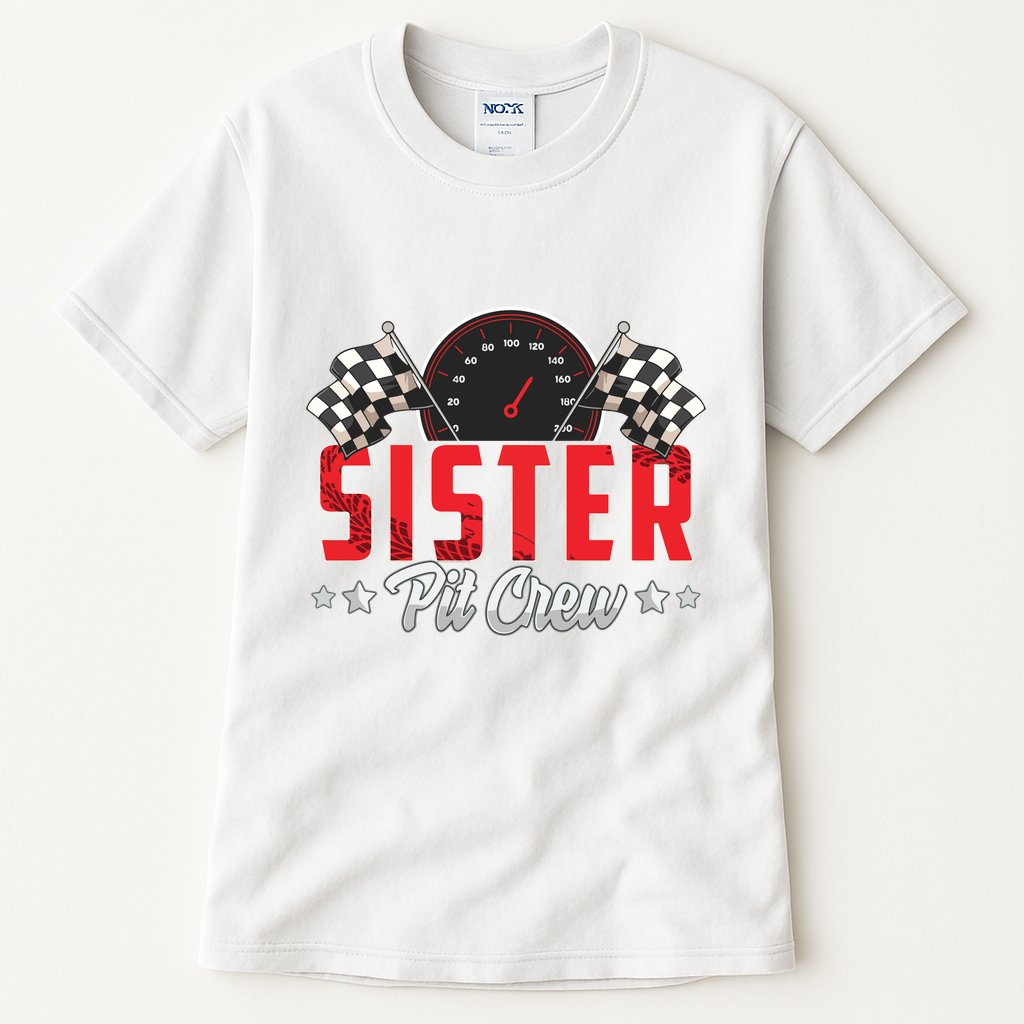 Race Car Birthday Party Racing Family Sister Pit Crew Tall T-Shirt