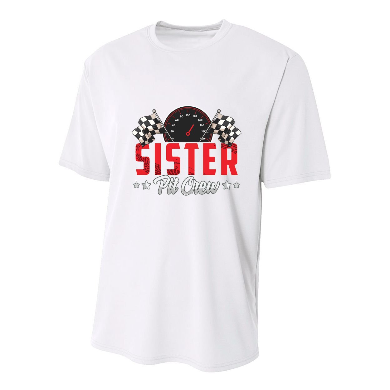 Race Car Birthday Party Racing Family Sister Pit Crew Youth Performance Sprint T-Shirt