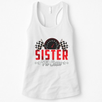 Race Car Birthday Party Racing Family Sister Pit Crew Womens Tank Top