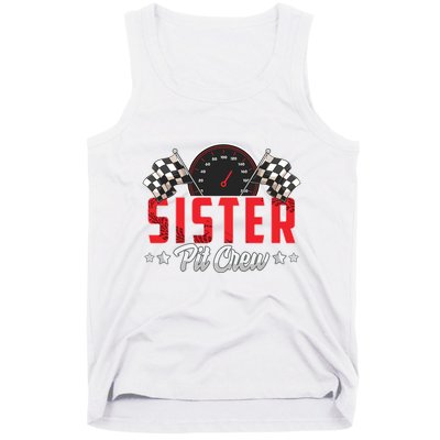 Race Car Birthday Party Racing Family Sister Pit Crew Tank Top