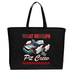 Race Car Birthday Party Racing Family Great Grandpa Pit Crew Cotton Canvas Jumbo Tote