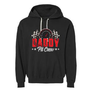 Race Car Birthday Party Racing Family Daddy Pit Crew Garment-Dyed Fleece Hoodie