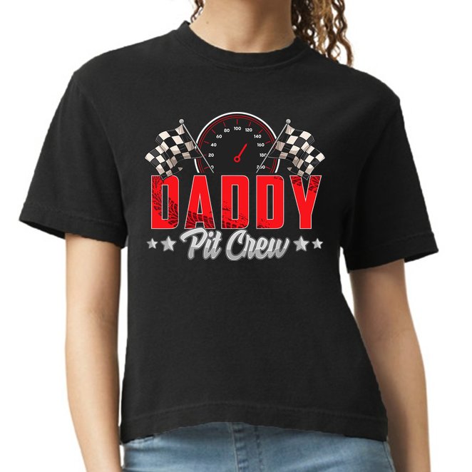 Race Car Birthday Party Racing Family Daddy Pit Crew Comfort Colors Boxy T-Shirt