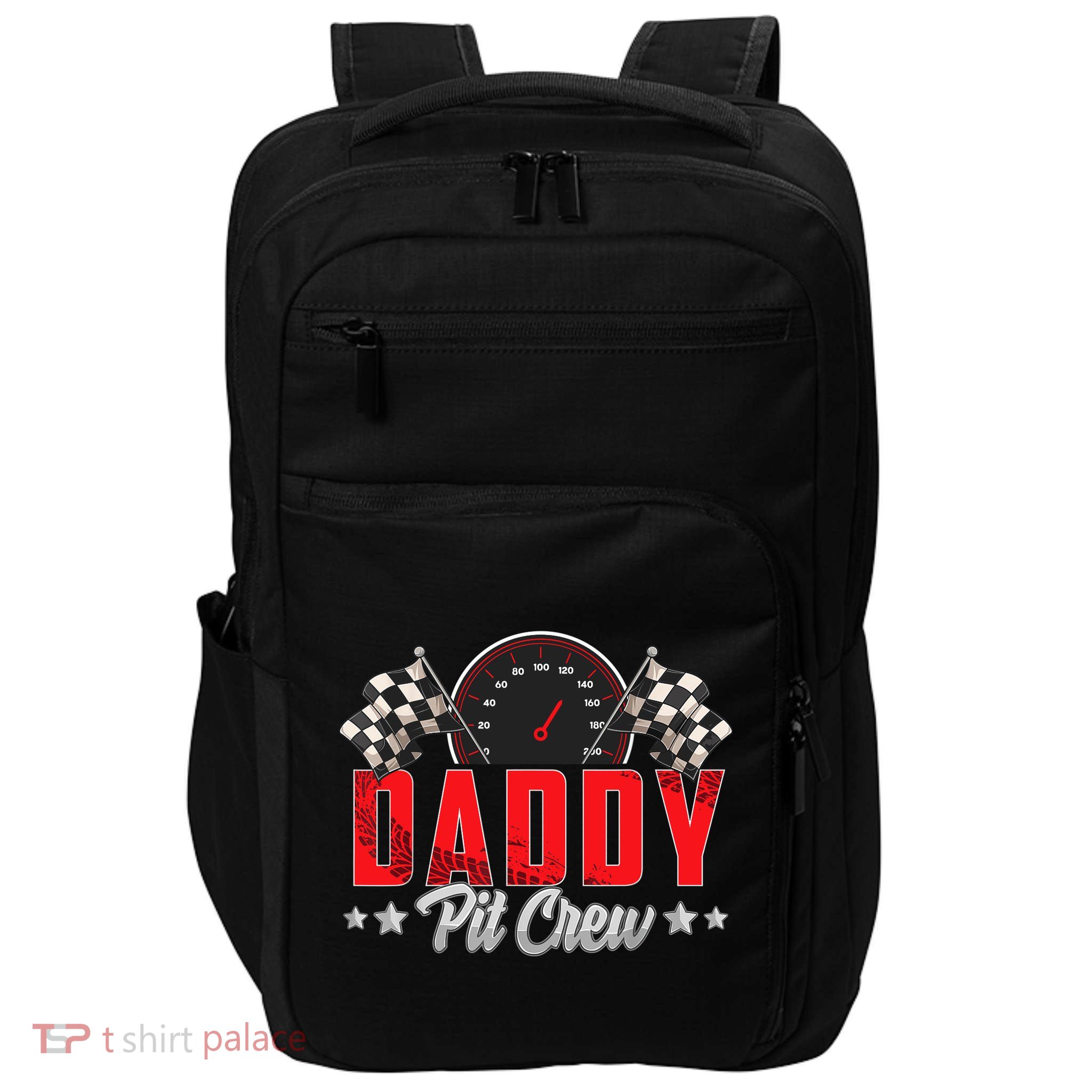 Race Car Birthday Party Racing Family Daddy Pit Crew Impact Tech Backpack