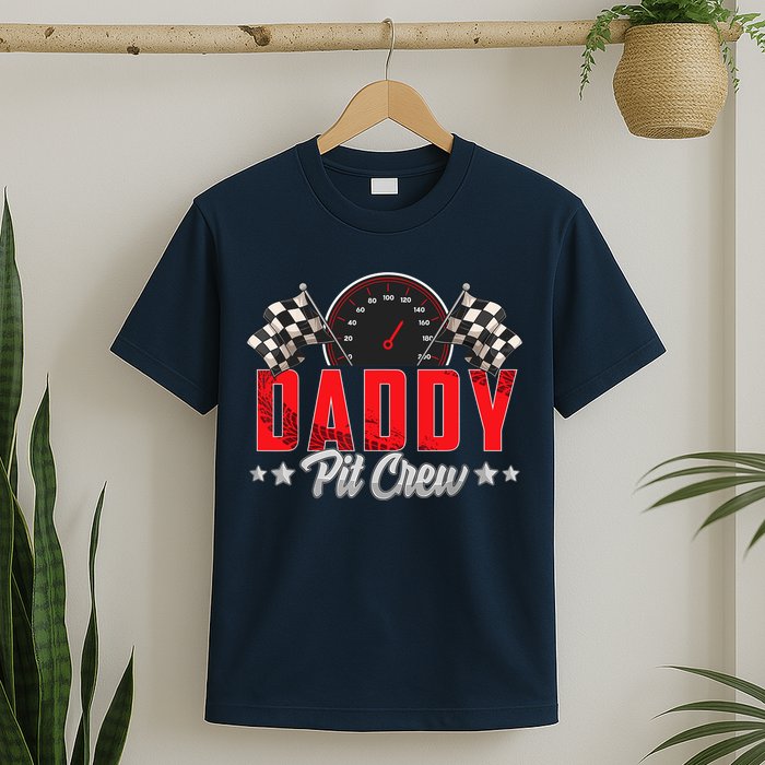 Race Car Birthday Party Racing Family Daddy Pit Crew T-Shirt