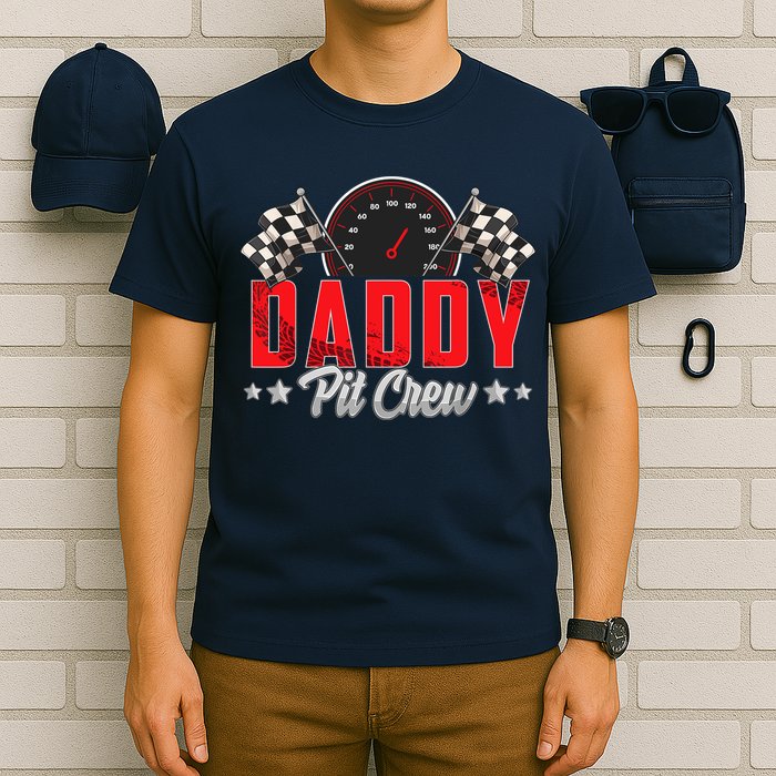 Race Car Birthday Party Racing Family Daddy Pit Crew T-Shirt