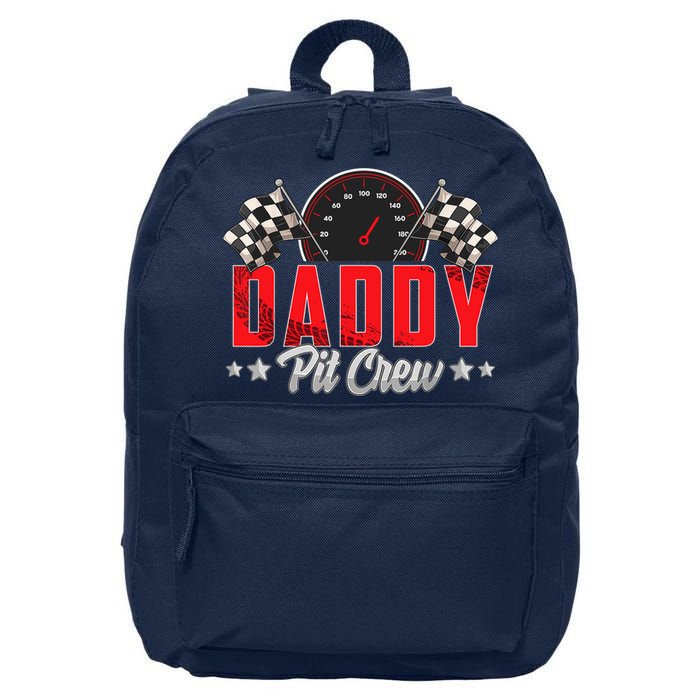 Race Car Birthday Party Racing Family Daddy Pit Crew 16 in Basic Backpack