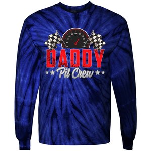 Race Car Birthday Party Racing Family Daddy Pit Crew Tie-Dye Long Sleeve Shirt