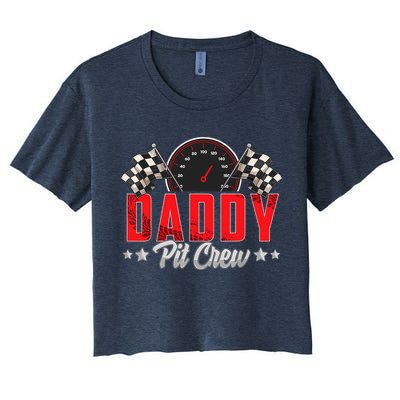 Race Car Birthday Party Racing Family Daddy Pit Crew Crop Top