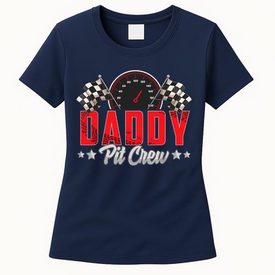 Race Car Birthday Party Racing Family Daddy Pit Crew Womens T-Shirt