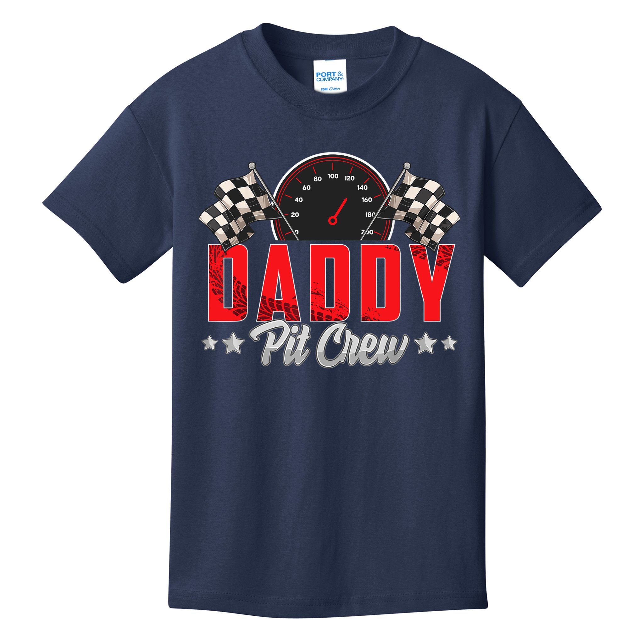 Race Car Birthday Party Racing Family Daddy Pit Crew Kids T-Shirt