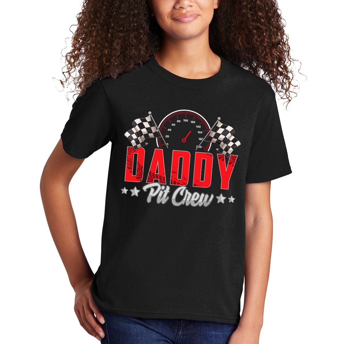 Race Car Birthday Party Racing Family Daddy Pit Crew Kids T-Shirt